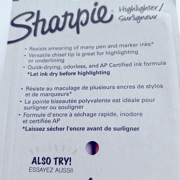 🆕 NEW 6 Highlighter Sharpie Smear Guard (Pastel Colors) - Picture 5 of 6